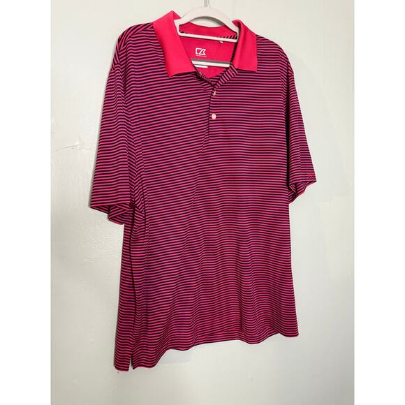 Cutter & Buck pink and navy blue polo top - Picture 1 of 7